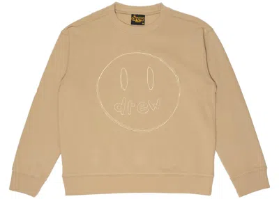 Pre-owned Drew House Men's  Sketch Mascot Crewneck Sweatshirt In Khai In Brown