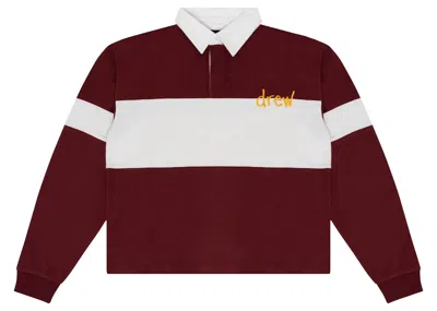 Pre-owned Drew House Men's  Sketch Mascot Rugby In Burgundy/off White