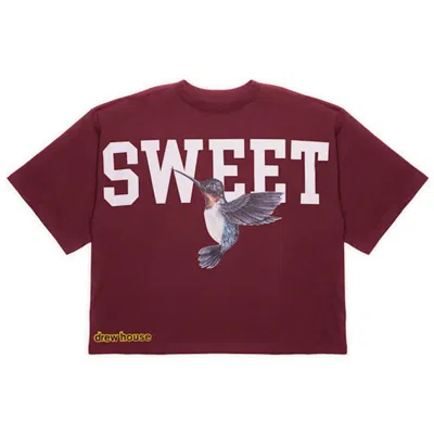 Pre-owned Drew House Men's  Sweet Boxy T-shirt In Maroon