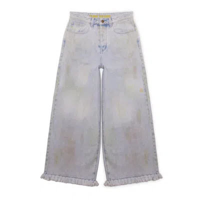 Pre-owned Drew House Men's  Ultra Wide Leg Jean In Huston Wash