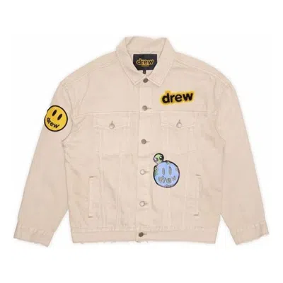 Drew House Mixed Media Trucker Jacket 'natural' In Neutral