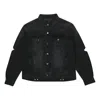 Drew House Oversized Mascot Trucker Jacket 'camarillo Wash' In Black