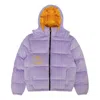 Drew House Plush Hooded Puffer Jacket 'lavender' In Purple