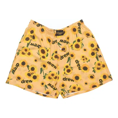 Drew House Rayon Sofia Short 'secret Sunflower' In Yellow