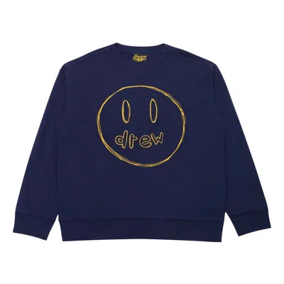 Drew House Sketch Mascot Crewneck Sweatshirt 'navy' In Blue