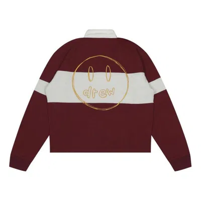 Drew House Sketch Mascot Rugby Shirt 'burgundy Off White'
