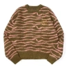 Drew House Sketch Mascot Squiggle Sweater 'olive Mauve' In Brown