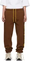 Drew House Ssense Exclusive Brown Cartoon Font Lounge Pants In Brown