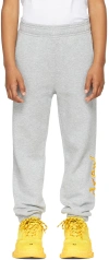 Drew House Ssense Exclusive Kids Gray Scribble Lounge Pants In Heather Grey