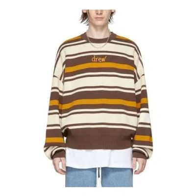 Drew House Ssense Exclusive Scribble Sweater 'brown' In Multi