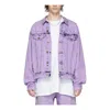 Drew House Ssense Exclusive Secret Trucker Denim Jacket 'purple'