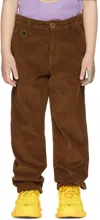 Drew House Ssense Exclusive Kids Brown Painted Mascot Trousers In Brown