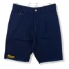 Drew House Stretch Twill Pleated Shorts 'navy' In Blue
