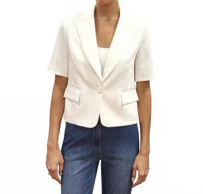 Drew Jimena Short Sleeve Blazer In White
