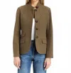 Drew Jordan Button Down Blazer In Olive In Brown