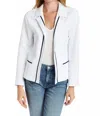 Drew Kristen Terry Jacket In White In White