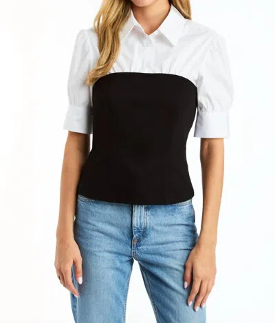 Drew Leticia Top In White In Black