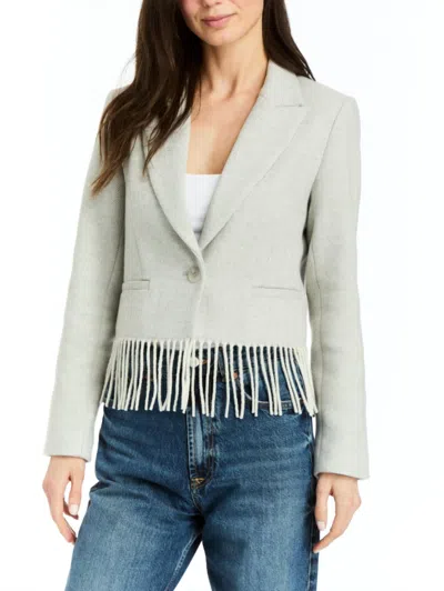 Drew Lillith Single-button Blazer In Pearl In Gray