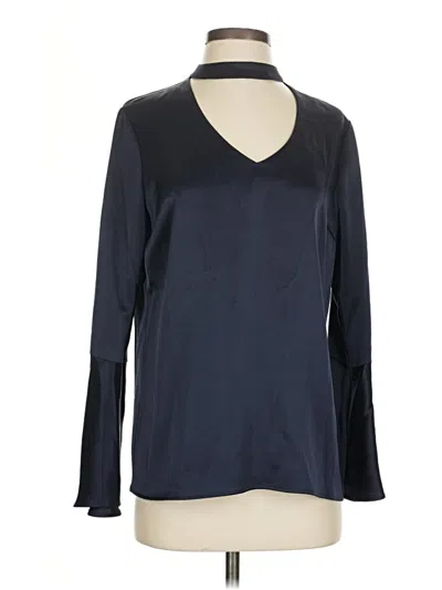 Pre-owned Drew Long Sleeve Blouse In Blue