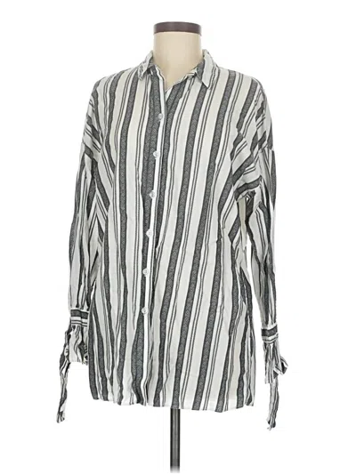 Pre-owned Drew Long Sleeve Blouse In Gray