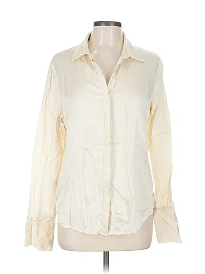 Pre-owned Drew Long Sleeve Blouse In Ivory
