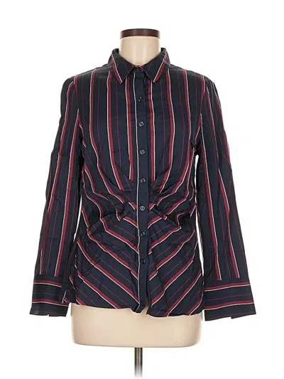 Pre-owned Drew Long Sleeve Button Down Shirt In Blue