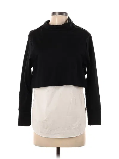 Pre-owned Drew Long Sleeve Top Black Turtleneck Tops