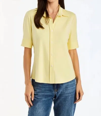Drew Lotus Shirt Top In Lemon In Yellow