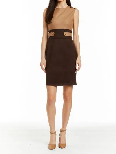 Drew Mara Dress In Camel In Multi