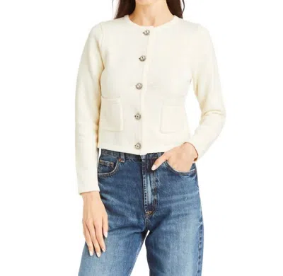 Drew Marielle Classic Cardigan In Ivory In Multi