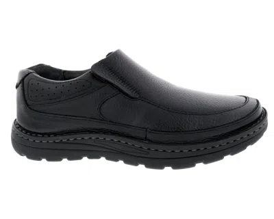 Drew Men's Bexley Ii Slip-on Shoes - Wide In Black Leather