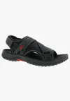 Drew Men's Wander Sandal In Black Leather Combo In Multi