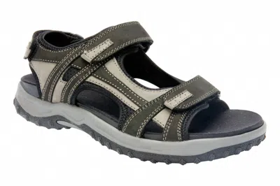 Drew Men's Warren Sandal In Black/grey Combo In Green
