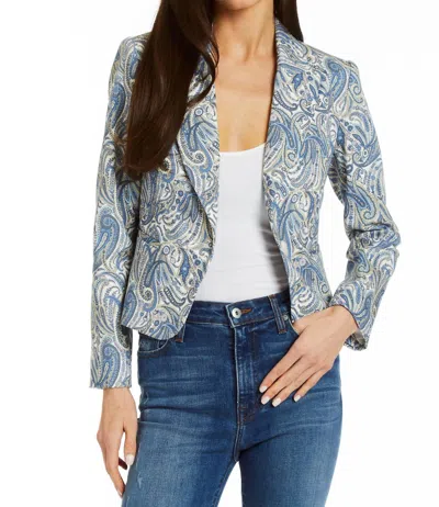 Drew Milo Paisley Blazer In Bluebird