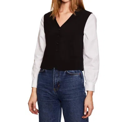 Drew Mira Perfect Gab Top In Black