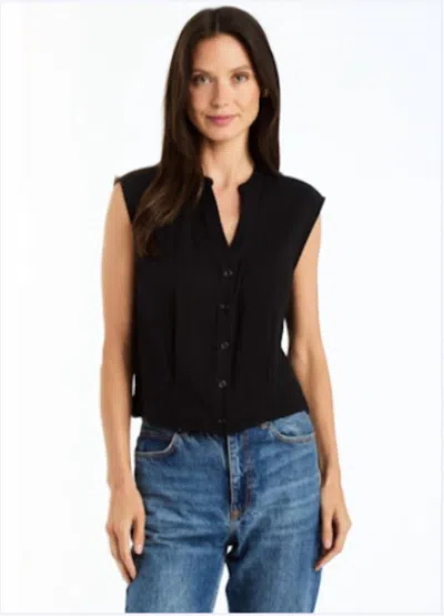Drew Montana Gauze Sleeveless Shirt In Black