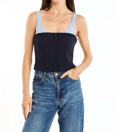 Drew Moon Top In Navy In Blue
