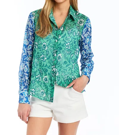 Drew Natalee Blouse In Grass In Multi