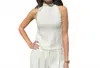 Drew Nixie High Neck Top In Ivory In White
