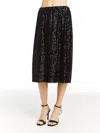 Drew Oaklynn Sequin Skirt In Black In Black