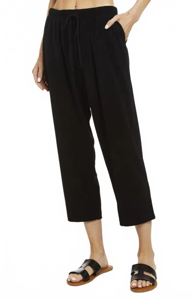 Drew Paula High-waisted Cropped Pant In Black