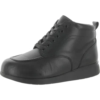 Drew Phoenix Plus Womens Leather Wedge Booties In Black