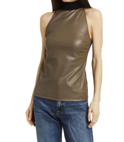 Drew Pierson Halter Top In Taupe In Multi