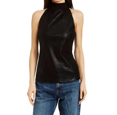 DREW PIERSON PYTHON BLOUSE IN BLACK