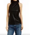 Drew Pierson Sleeveless Mock Top In Black In Black