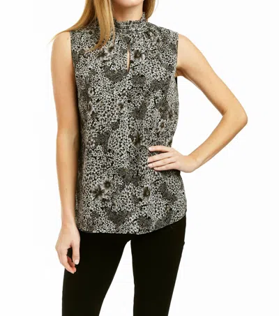 Drew Printed Jackson Sleeveless Top In Black In Multi