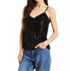Drew Rylee Sequin Tank In Black In Black