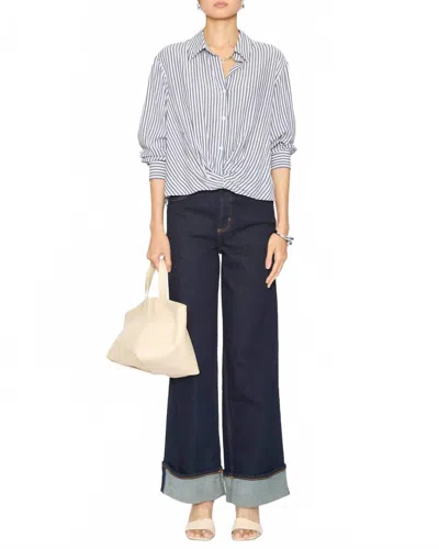 Drew Salma Button-down Shirt In Navy In Blue
