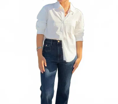 Drew Scottie Button Down Shirt In White