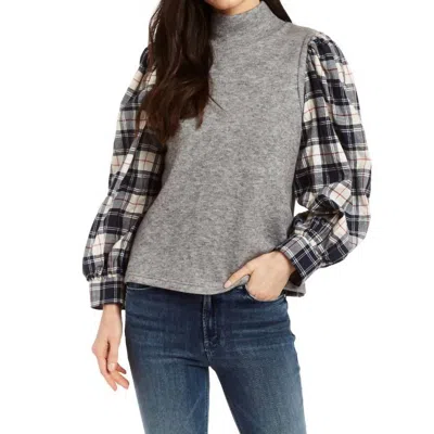 DREW SHELLEY TOP IN HEATHER GREY